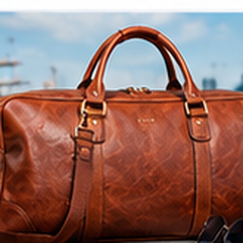 Travel Leather Duffel Bag
